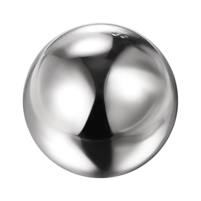 Bola de Contemplación Uxcell de 6 pulgadas, Bola Hueca Pulida, Globo de Espejo de Acero Inoxidable 304, Tono Plateado