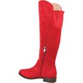 thumbnail image 4 of JOURNEE COLLECTION Womens Red Memory Foam High-Low Design Traction Sole Padded Zipper Accent Kerin Round Toe Block Heel Zip-Up Boots 7 WC, 4 of 6