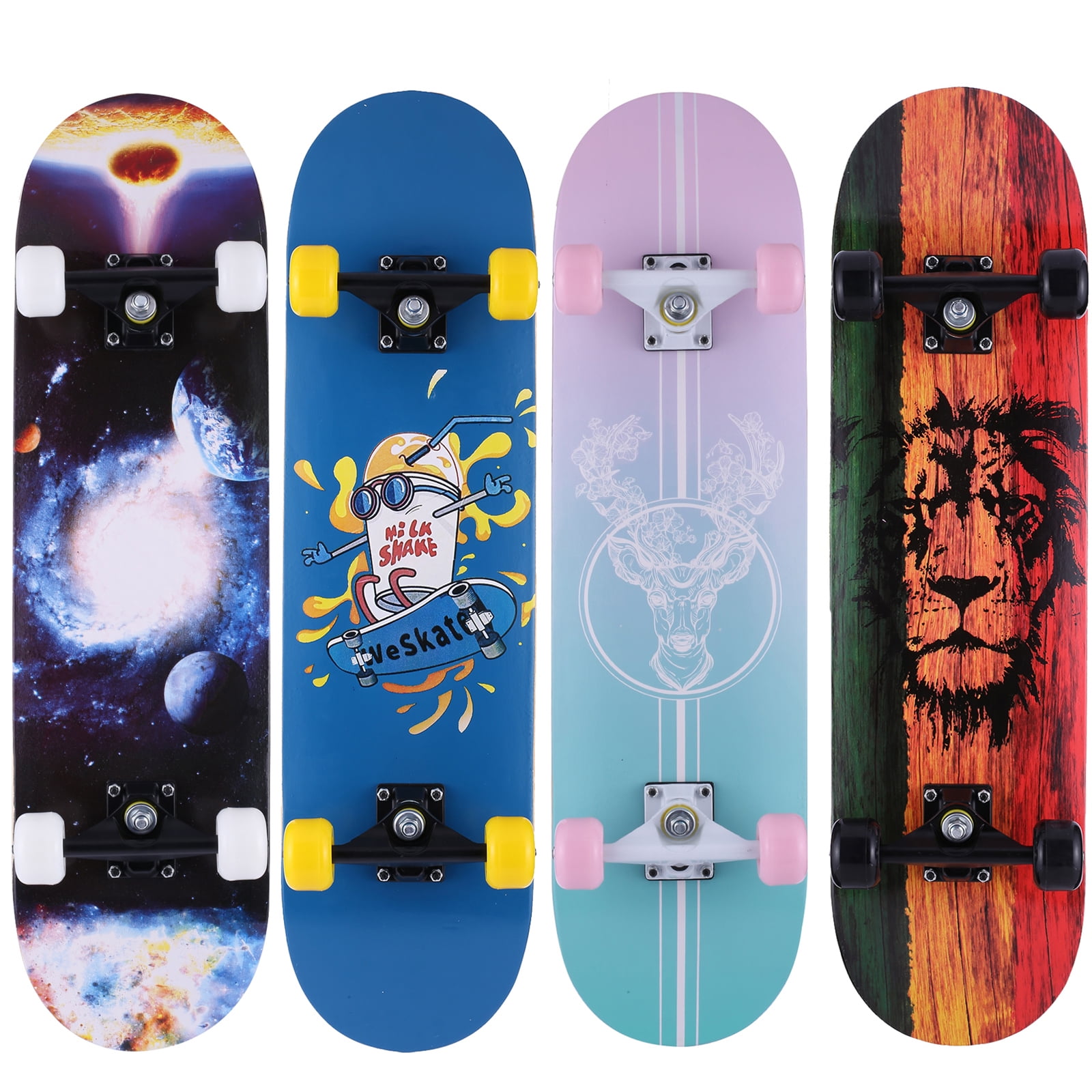 Double Kick 9 Layer Canadian Maple Wood Adult~new Details about   Complete PRO Skateboard Deck 