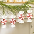 thumbnail image 5 of Luoshdecor Christmas Candy Ornament, Large Red White Stripe Candy Cake Festive Holiday Hanging Decoration for Tree Party Decor 12.2 in, 5 of 6