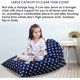 thumbnail image 4 of Five-pointed Star Patternstuffed Animal Storage Beanbag Kids Toy Organizer Plush Seat With Handle Premium Canvas Seat For Kids And Adults Comfortable, 4 of 5