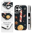 thumbnail image 5 of Wallet Case For Apple iPhone Air / 17 Pro / 17 Pro Max Series with Card Holder, PU Leather Kickstand Card Slots Screen Protector Included For iPhone 17 Series, Christmas Season Candy, 5 of 8