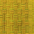 thumbnail image 1 of Ahgly Company Machine Washable Indoor Square Abstract Yellow Modern Area Rugs, 5' Square, 1 of 4