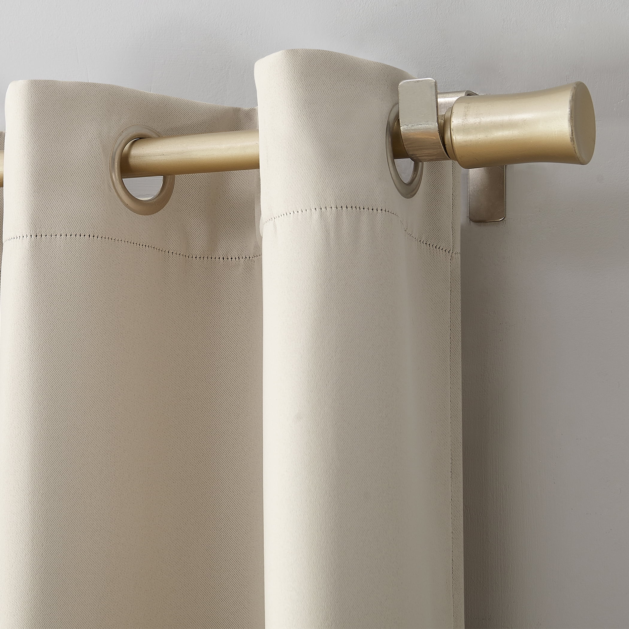 Mainstays Blackout Grommet Single Curtain Panel, Beige, 1 Panel, 40 in W x 63 in L