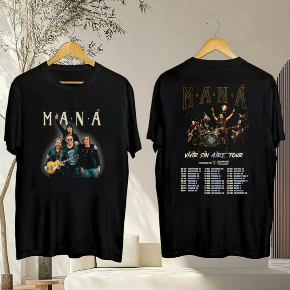 Tour 2025 Maná Vivir Sin Aire T-Shirt, Mana Band Tour 2025 T-Shirt, Latin Rock Mana Shirt, Maná Fan Gift, Mana Merch, 90s Vintage Mana Shirt
