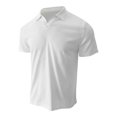 thumbnail image 5 of Men's Solid Color Lapel Unbuttoned Top Men's Casual Business V-Neck Short Sleeve Top M, 5 of 5