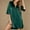 Green, variant on Sakmal Sleepshirts Nightgowns Women Silky Button Front Loungewear Green Short Sleeve Sleepshirts