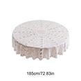 thumbnail image 3 of Cheapark Round Lace Tablecloth 72.8 Inch Decorative Lace Table Cover Dining Table Kitchen Wedding Party Event Home Holiday Tabletop Decoration, 3 of 6
