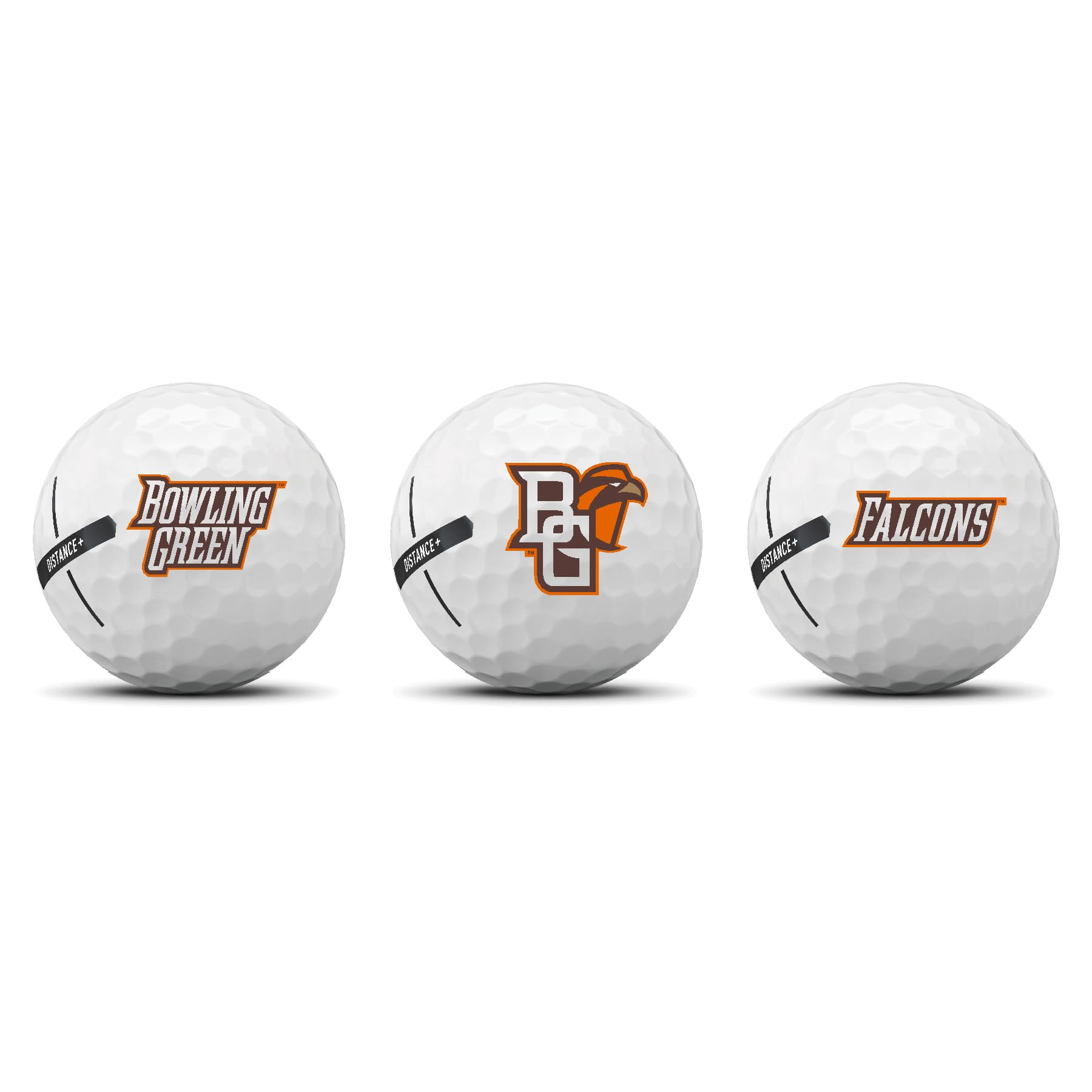 Bowling Green State University Falcons Logo Edition Taylormade Distance+ Golf Balls 12-Pack (Dozen)
