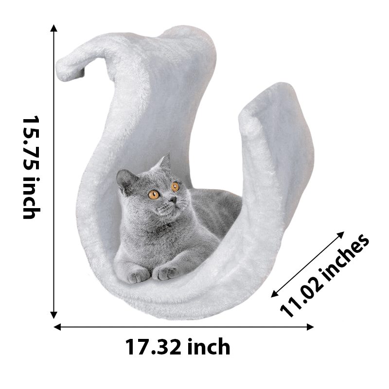 Colourtree Beige Luxury Cat Radiator Bed - Warm Fleece Hanging Basket with Metal Frame, Pet Cradle for Cats | Pet Supplies
