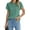 Lake Green, variant on Pleated Blouses for Women Dressy Casual Tops Business Work Shirts Ruffle Sleeve Crew Neck Summer Outfits