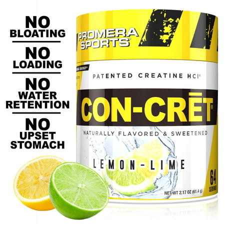 CON-CRET Creatine HCL Lemon Lime, 64 Servings (Best Creatine Supplement On The Market)