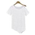 thumbnail image 3 of Camisa de manga corta con hombros descubiertos de verano para mujer Blusa Tops Camiseta blanca L Sunnimix Mujeres top, 3 of 6