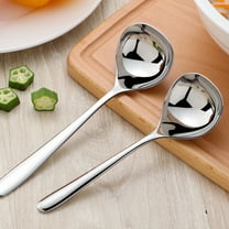 Travelwant 2Pcs/Set Super Sturdy, Ergonomic Soup Ladle Stainless Steel Ladles with Long Handles. Kitchen Accessories for Stirring, Portioning and Serving Soups
