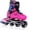 Rose Blue, variant on MammyGol Kids Adjustable Inline Skates Light Up Roller Skates with PU Wheels Ages 7 8 9 Years Cool Cars Styles For Birthday Gifts(Golden)