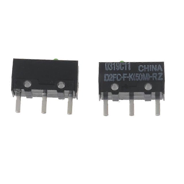 2pcs/Set Original Green Dot D2FC-F-K(50M)-RZ Mouse Micro Switches Mouse Fretting Microswitch for Mouse