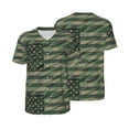 thumbnail image 3 of Daiia Jungle Green Camo USA Flag Mens Baseball Jersey Button Down Shirts Short Sleeve Sports Uniforms-Large, 3 of 9