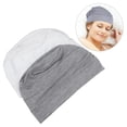 thumbnail image 6 of HERFIER Night Hat, Elastic Bonnet Cover for Sleeping, 2Pcs (White Gray), 6 of 8