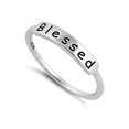 thumbnail image 1 of 925 Sterling Silver Platinum Plated Blessed Women Ring, 1 of 2