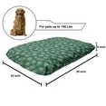 thumbnail image 2 of Floral Pet Bed, Monochrome Palm Fronds Illustrations in a Repeated Pattern Botanical, Resistant Pad for Dogs and Cats Cushion with Removable Cover, 24" x 39", Mint Green Forest Green, by Ambesonne, 2 of 4