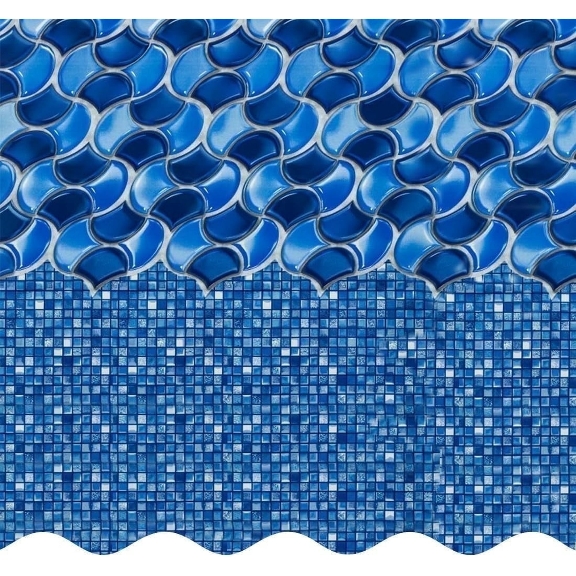 Lake Effect Pools 15' x 30' x 54" Height Oval Lifestyle Above Ground Swimming Pool with 25 Gauge Waves of Poseidon Liner