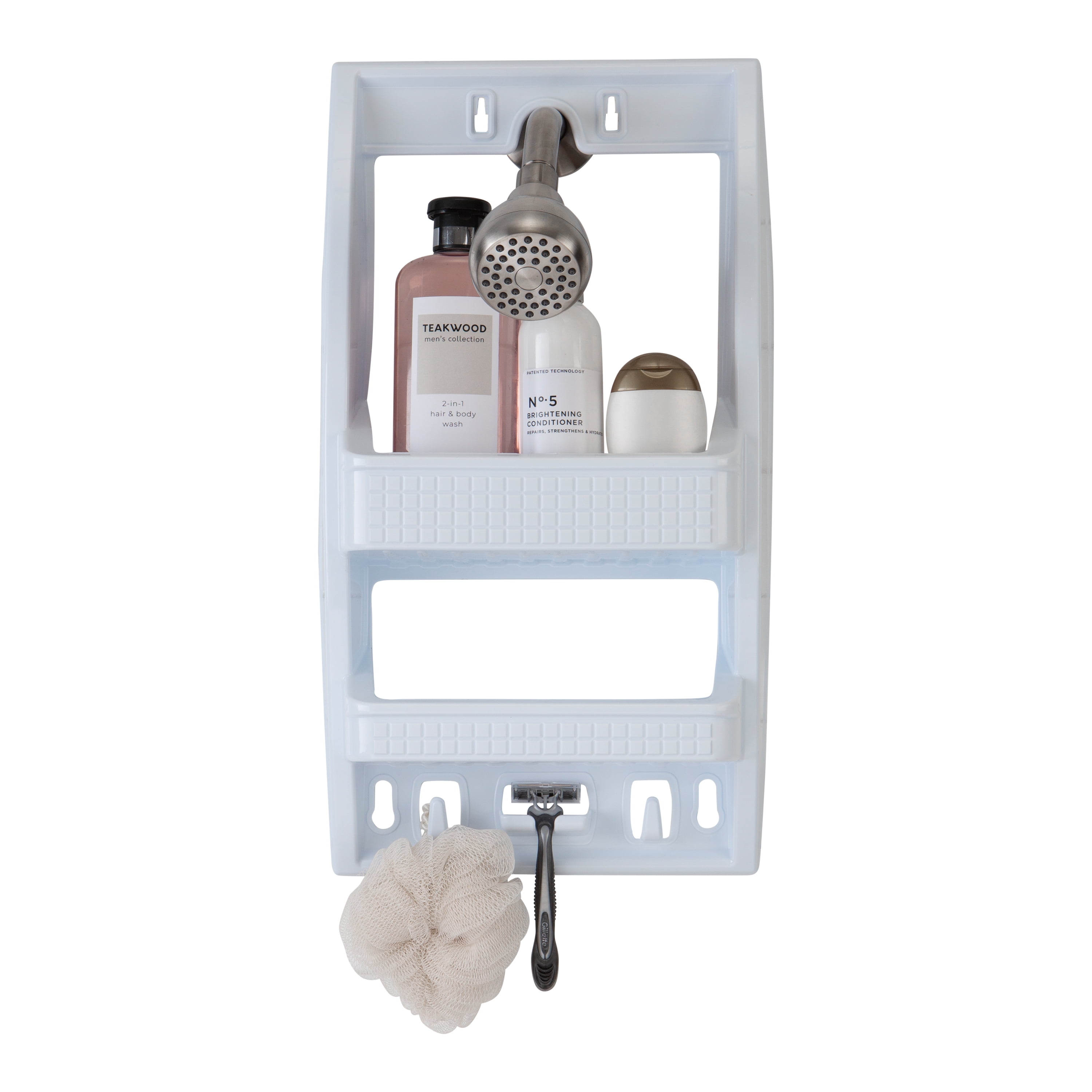 Bath Bliss Multi Hanging Option Shower Caddy in White