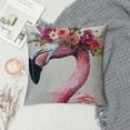 thumbnail image 2 of Awypu Throw Pillow Covers Animal with Flower Wreath  Square Home Decorative Throw Pillow Case Cushion Covers, 2 of 5