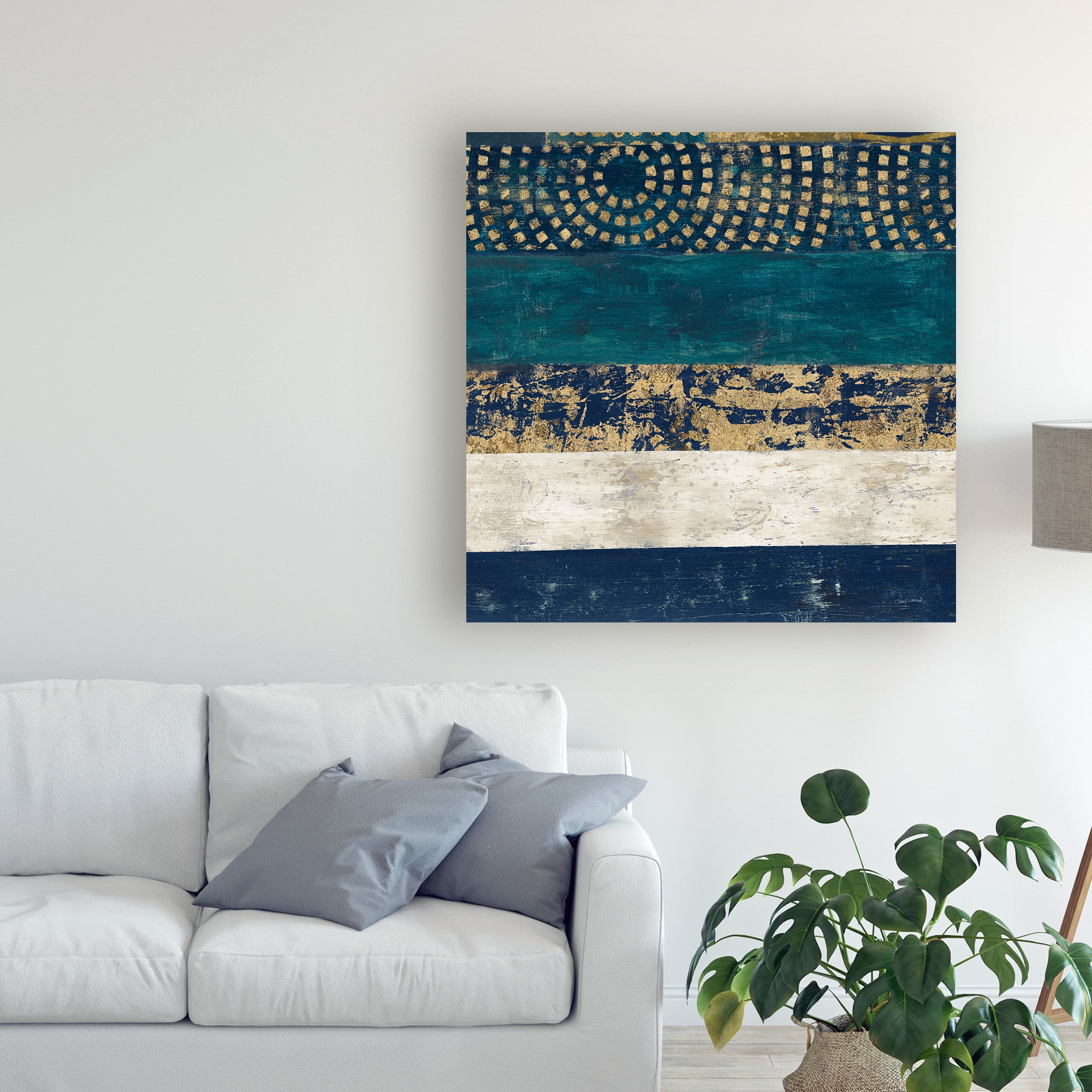 Trademark Fine Art 'Juxtapose V Metallic' Canvas Art by Cheryl Warrick