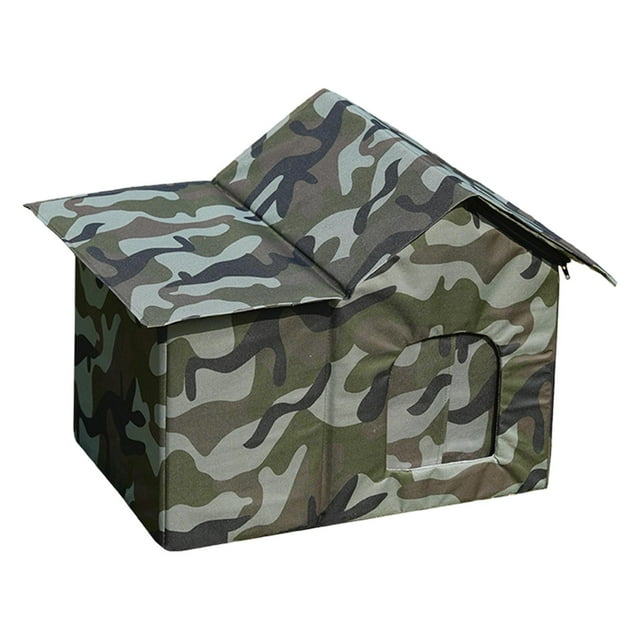 Caseta para gatos callejeros de exterior, de tela Oxford, duradera, gruesa, versátil, aislante, resistente a intemperie, para patio.