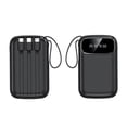 thumbnail image 1 of Mini Power Bank Genérico PB20000 Portátil Negro 20000mAh 4 Cables USB Tipo Clet LED, 1 of 4