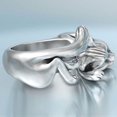 thumbnail image 3 of Anillo de gato, anillo de dedo ajustable con forma de animal lindo plateado en plata, regalo de gato, 3 of 5