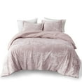 thumbnail image 4 of Twin/Twin Xl Crushed Velvet Sherpa Reversible Comforter Set,Light Purple Polyester Household Supplies Décor Bedding Bedding Sets, 4 of 11