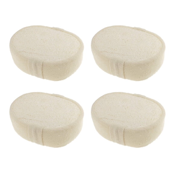 4X Bola de Baño de Esponja de Estropajo Natural Exfoliante de Ducha para Todo El Cuerpo Cepillo de Masaje Saludable