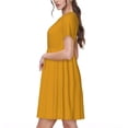 thumbnail image 2 of Disketp Goldenrod para Vestido de Manga Corta para Mujeres, Vestidos de Verano para Mujeres, Casual y Holgado para la Playa, 2 of 6