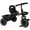 Noir, variante sur Qaba Tricycle pour 2 à 5 Ans, Vélo pour Tout-Petit avec Siège Ajustable, Noir