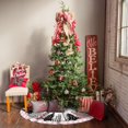 thumbnail image 5 of Christmas Tree Skirt 48 Inch, Pink and White Buffalo Plaid Xmas Tree Skirt, Winter Christmas Tree Mat for Home Party Holiday Indoor Outdoor Decorations, 5 of 6