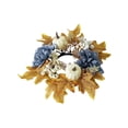 thumbnail image 3 of Fall Harvest Wreath, Pumpkin Maple Leaf Candle Decor, Scented Garland, Festive Halloween Thanksgiving Centerpiece, Cozy Home Accent for Seasonal Celebrations, 2.95" x 9.84", Light Blue, Lazyguy, 3 of 6