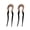C, variant on U-Shape Crystal Rhinestone Double Prong Hair Pin Stick Hairpin Is Sweet 2pcs