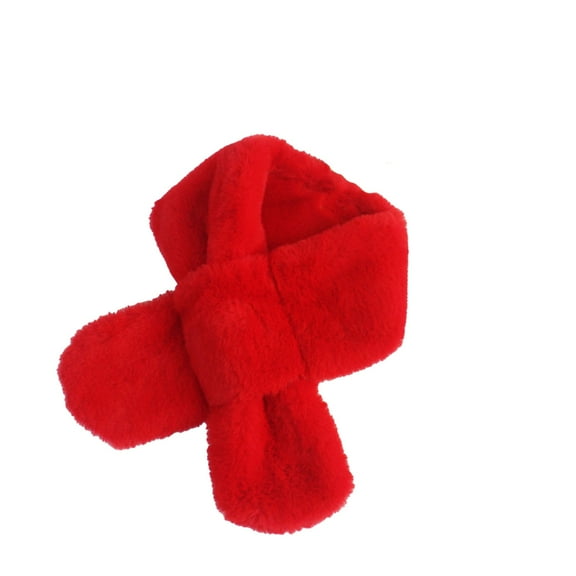 Scarf for Women Fleece Boys Scarf Warm Winter Autumn Collar Scarf Neck Warmer Scarf Red Scarf