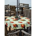 thumbnail image 2 of Outdoor Tablecloth with Umbrella Hole for Patio/Picnic/Party/Camping, Cute Ladybugs Waterproof Table Cloth Round Cover Washable, Spring Botanical Leaves Green (Dia 54"), 2 of 8