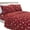 Burgundy Reindeer, variant on Holiday Pattern 1500 Series Sheet set (6-Piece) Bedding Set, Full, Burgundy Reindeer