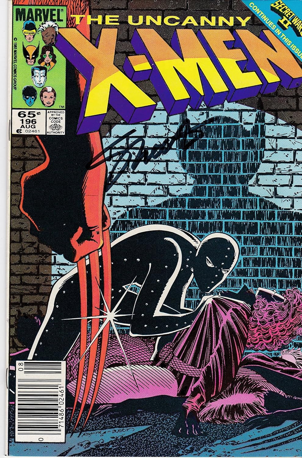 Uncanny X-Men #196 Signed Jim Shooter