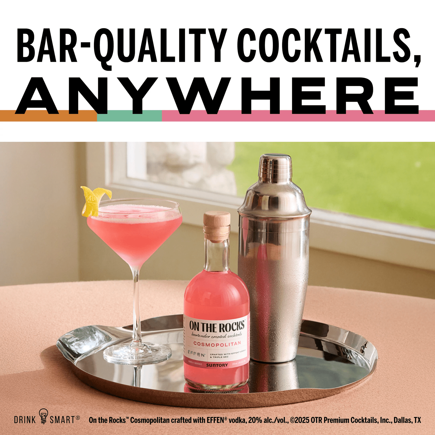 Otr-On the Rocks The Cosmopolitan Cocktail, 375 ml, 20% ABV