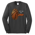 thumbnail image 2 of Wild Bobby, Basketball Fingerprint It's In My DNA, Sports, Men Long Sleeve Shirt, Charcoal, Medium, 2 of 5