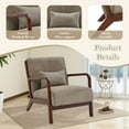 thumbnail image 4 of Villeston Mid Century Modern Accent Chair, Coffee, 4 of 8