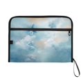 thumbnail image 7 of Accordion File Organizer with Zip Closure 13 Pockets Expanding File Folder Letter A4 Paper Document Organizer for Home Office Watercolor Blue Butterflies, 7 of 7