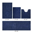 thumbnail image 3 of Better Trends Premium 4 Piece Bathroom Rug Set 100% Cotton, Extra Soft Tufted Bath Mat, Water Absorbent & Reversible Mat, Navy Lux Collection, 3 of 5