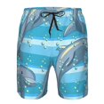 thumbnail image 4 of Kll Dolphin Men'S Casual Summer Beach Shorts Hawaiian Shorts With Pockets-3x-Large, 4 of 9