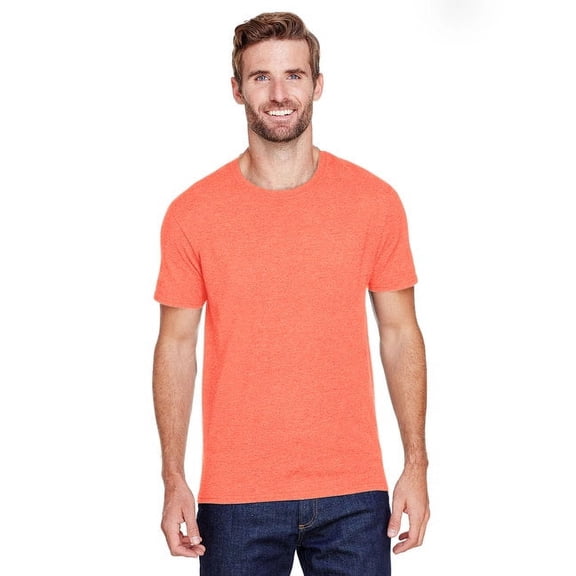 Adult 5.2 oz., Premium Blend Ring-Spun T-Shirt VIN HTHR ORANGE 2XL