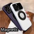 thumbnail image 3 of Funda Magnética Con Logotipo Agujero Para iPhone 14 13 12 Pro Max 14 Plus A Prueba De Golpes Para Teléfono Mate PC Len Glass De Cargador Inalámbrico, 3 of 4